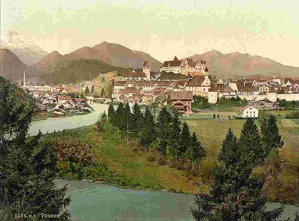 Panorama von Füssen, um 1890