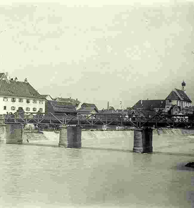 Füssen. Panorama von brücke, 1900