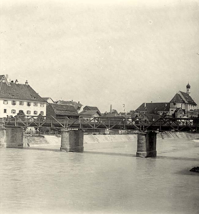 Füssen. Panorama von brücke, 1900