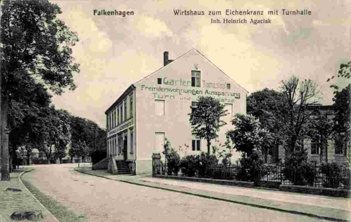 Falkensee. Falkenhagen - Wirtshaus zum Eichenkranz, Turnhalle, 1914