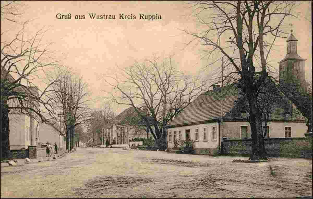 Fehrbellin. Wustrau-Altfriesack - Dorfstraße, 1913