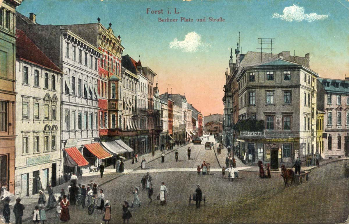 Forst (Lausitz). Berliner Platz und Berliner Straße, 1919