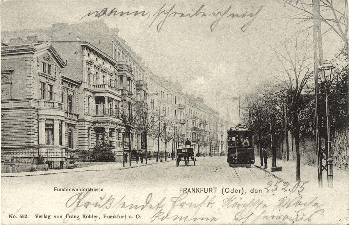 Frankfurt an der Oder. Fürstenwalder Straße, 1905