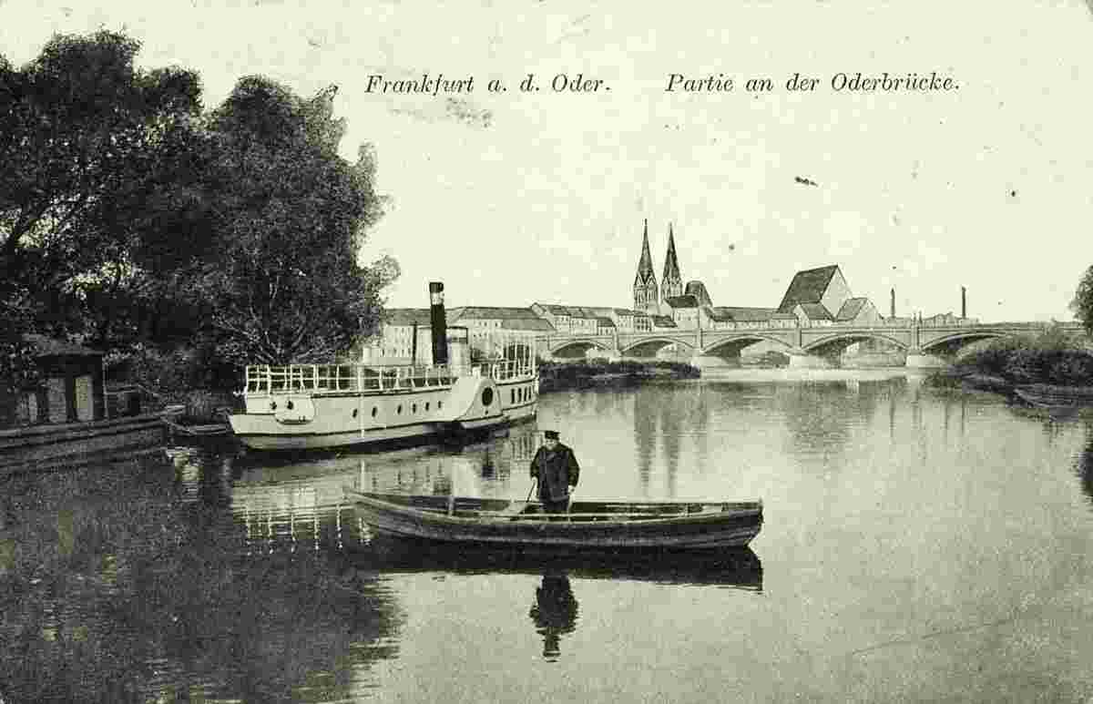 Frankfurt an der Oder. Oderbrücke, 1915