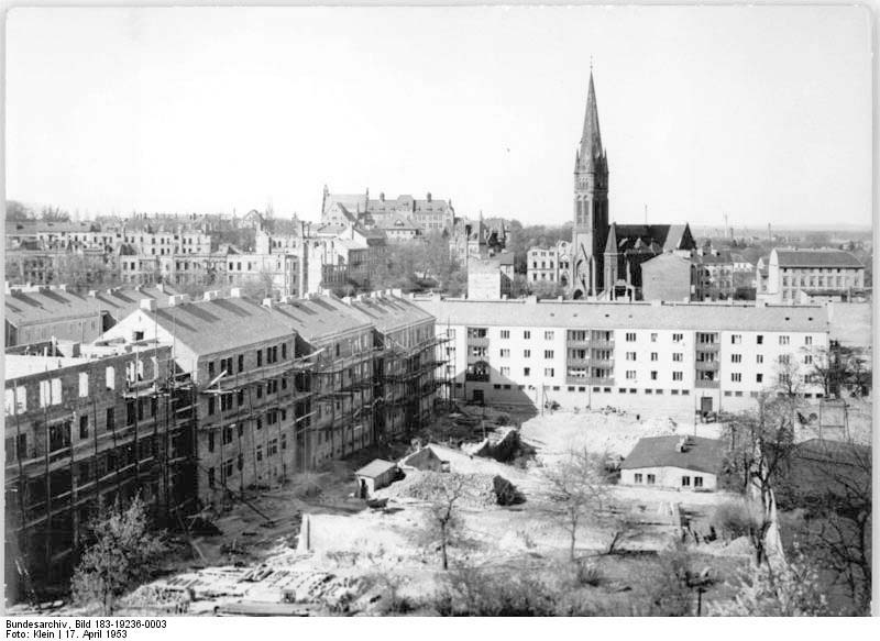 Frankfurt an der Oder. Wiederaufbauprogramm Stadt, 1953