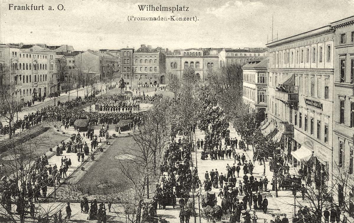 Frankfurt an der Oder. Wilhelmsplatz, Promenaden-Konzert, 1916