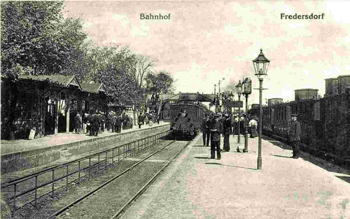Fredersdorf-Vogelsdorf. Fredersdorf Nord - Bahnhof um 1910