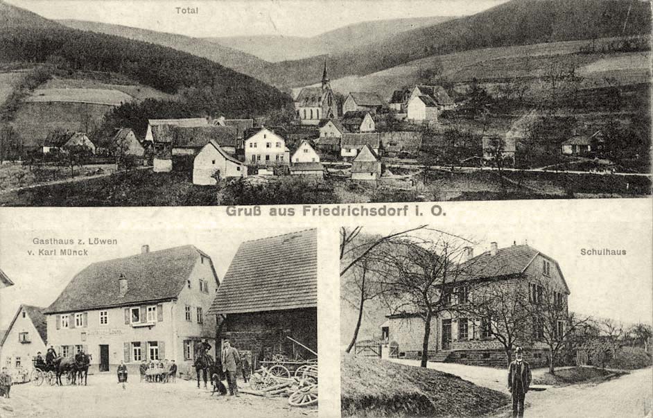 Friedrichsdorf. Panorama der Stadt, 1916