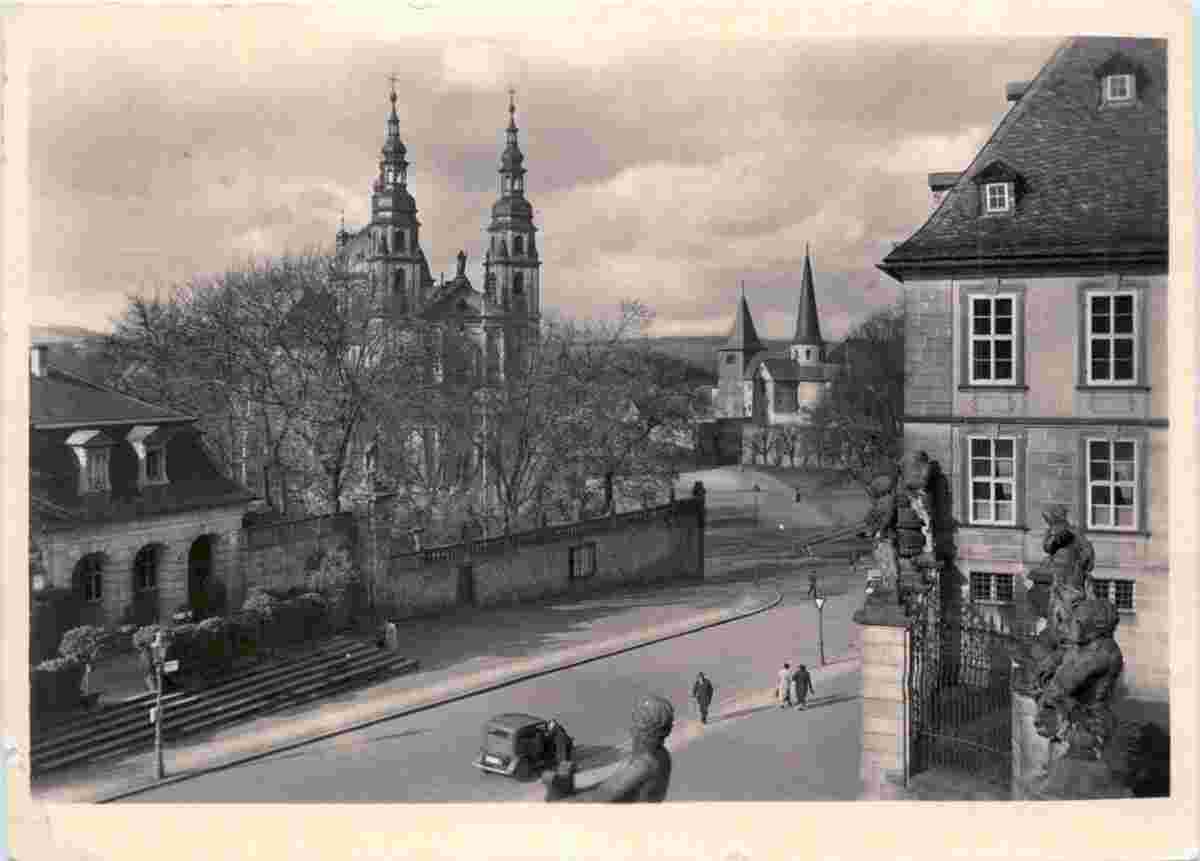Fulda. Blick vom Schloß auf Dom und Michaelskirche, 1939