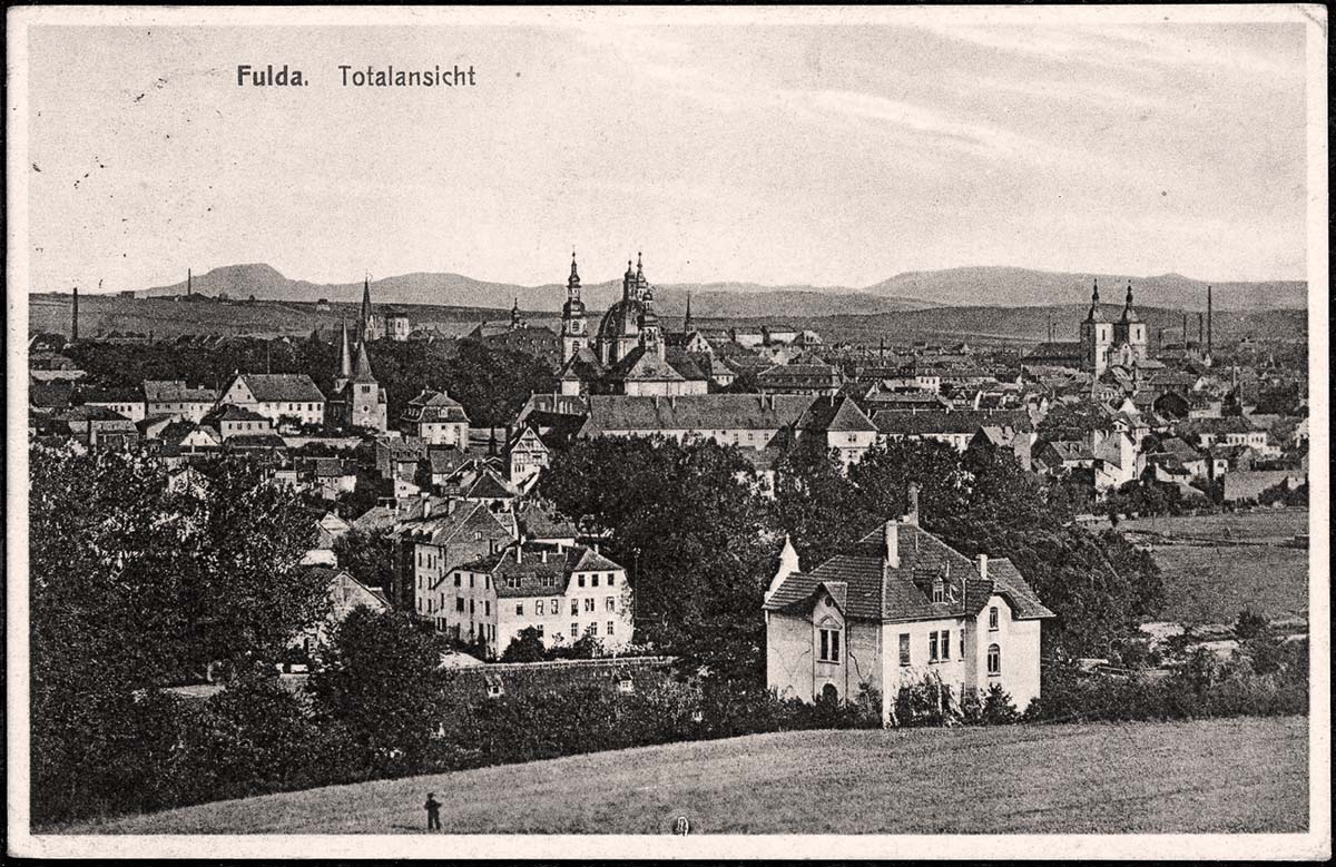 Fulda. Panorama der Stadt, 1925