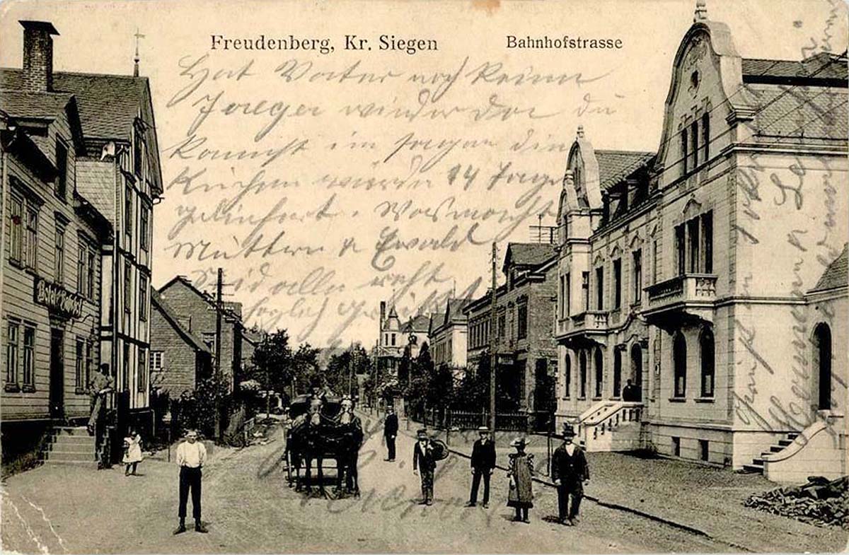 Freudenberg (Siegerland). Bahnhofstraße, 1907