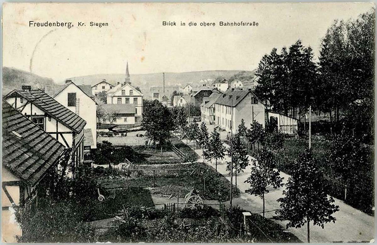 Freudenberg (Siegerland). Obere Bahnhofstraße, 1911