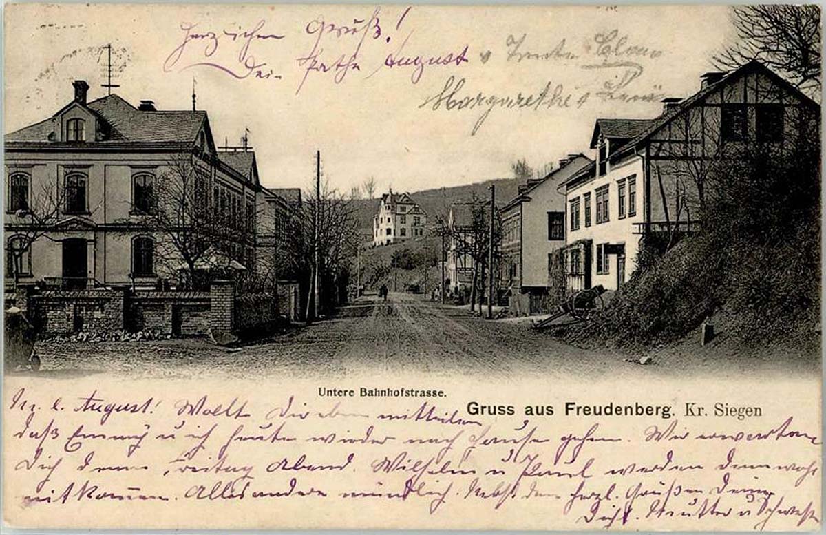 Freudenberg (Siegerland). Untere Bahnhofstraße, 1904