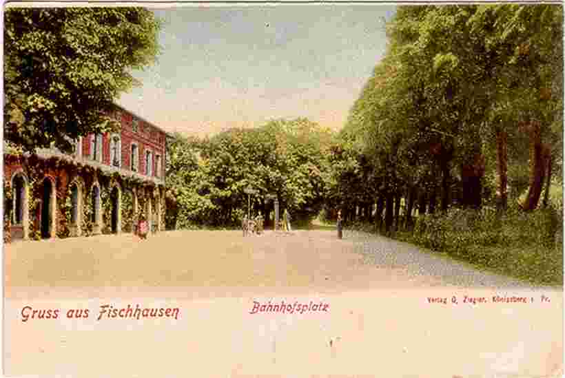 Fischhausen. Bahnhofsplatz, 1895-1905