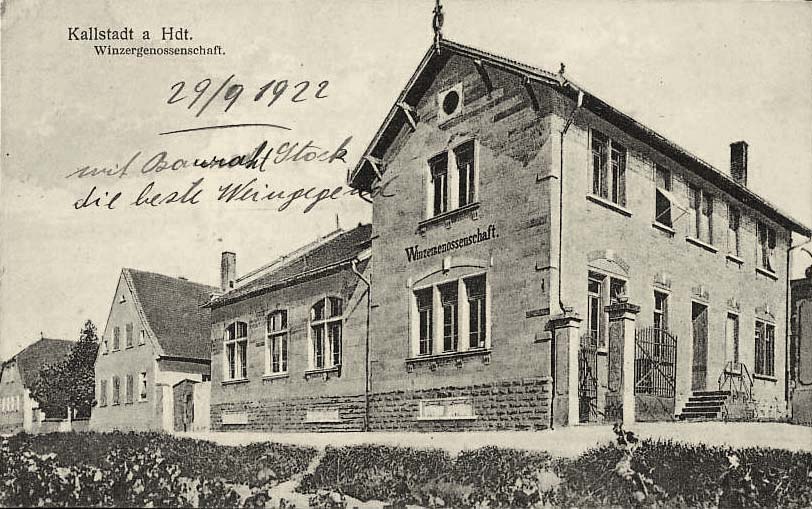 Freinsheim. Winzergenossenschaft, Kallstadt, 1922