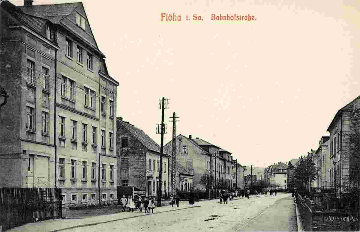Flöha. Bahnhofstraße, 1910