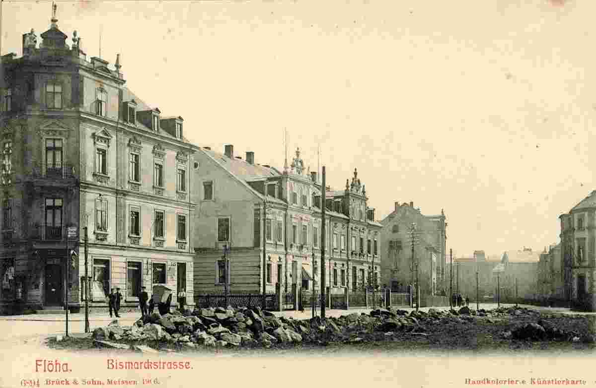 Flöha. Bismarckstraße, 1906