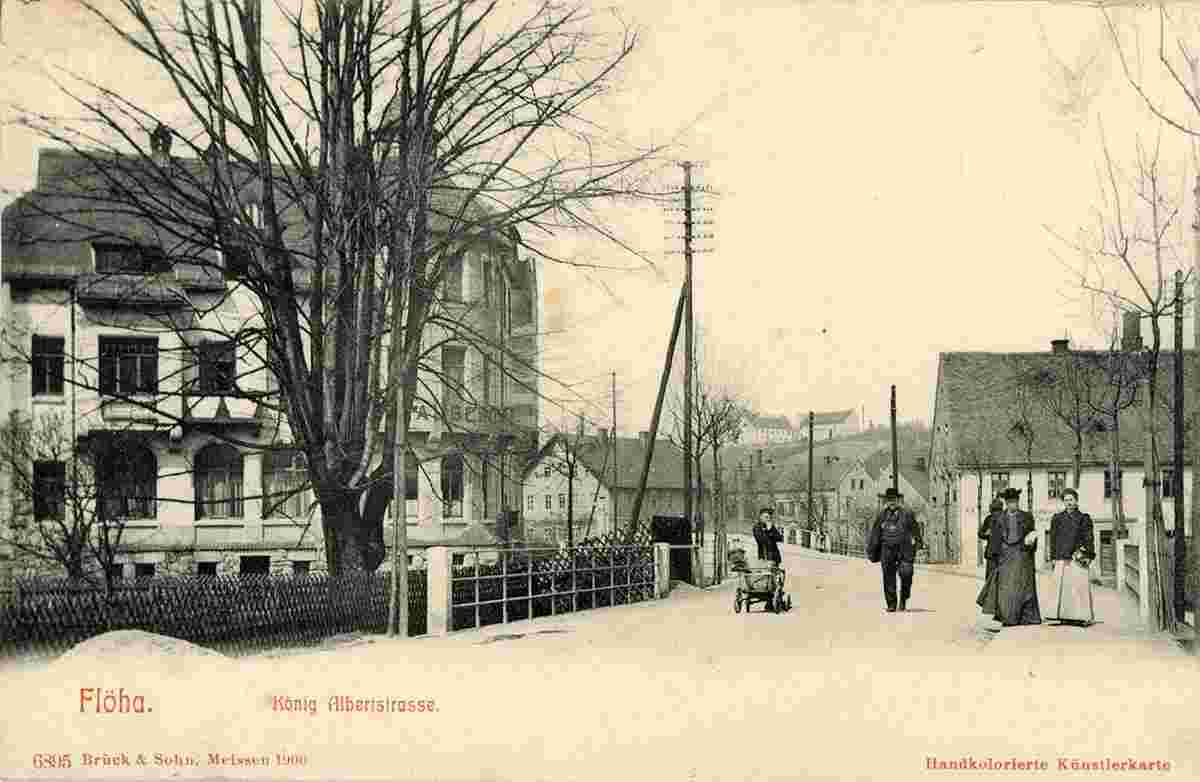 Flöha. König Albert Straße, 1906