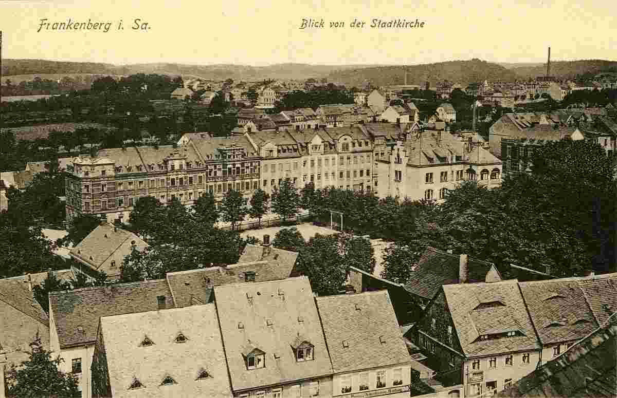 Blick auf Frankenberg von der Stadtkirche, 1913