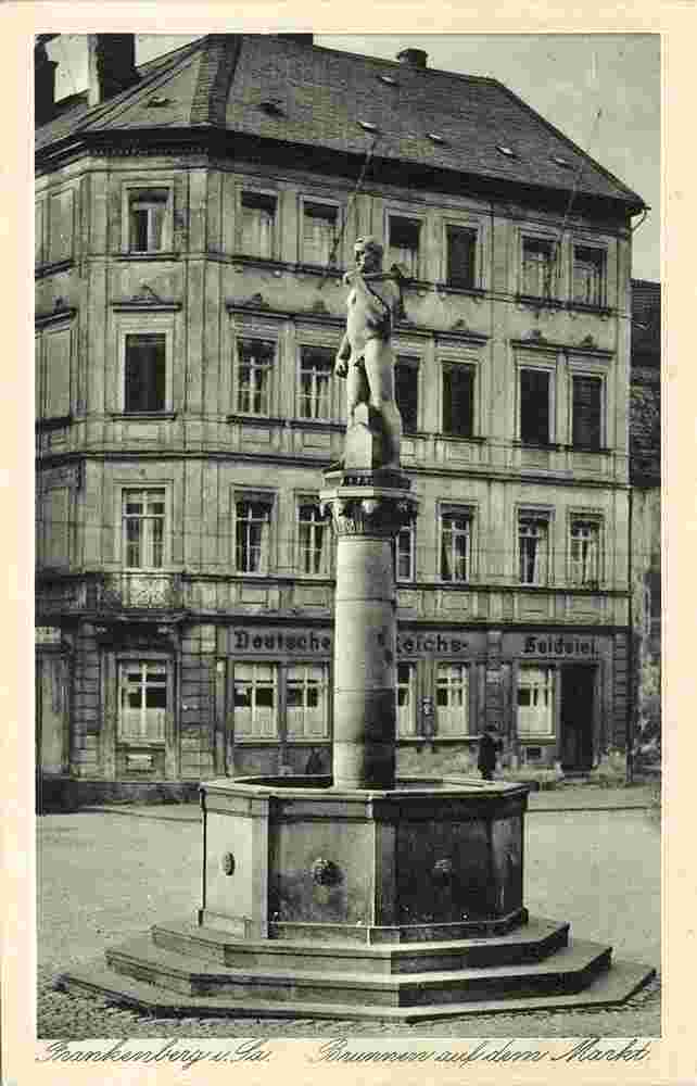 Frankenberg. Brunnen auf dem Markt, 1924