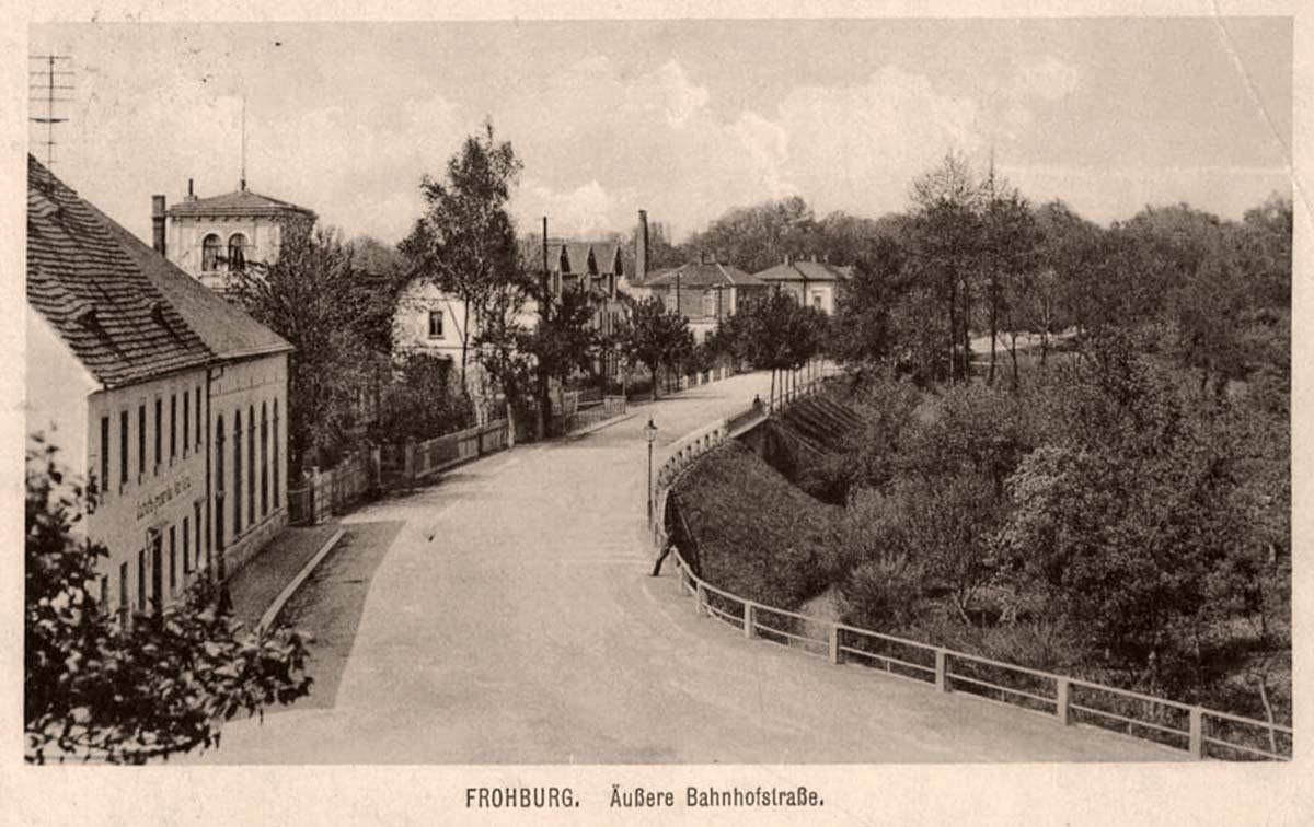 Frohburg. Äußere Bahnhofstraße, 1914