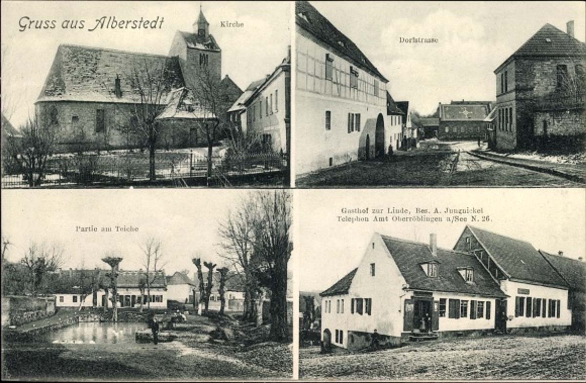 Farnstädt. Panorama von Alberstedt