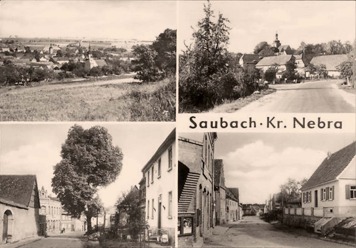 Finneland. Saubach - Panorama von Ort, 1976