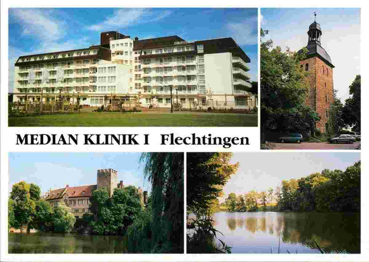 Flechtingen. Median Klinik, Wasserschloss, Holzmühlenteich, 1998
