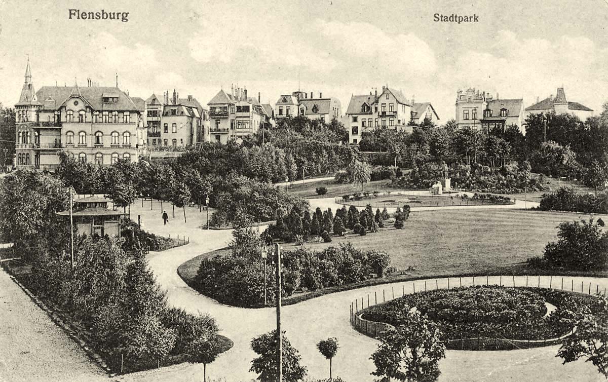 Flensburg. Panorama der Stadtpark, 1918