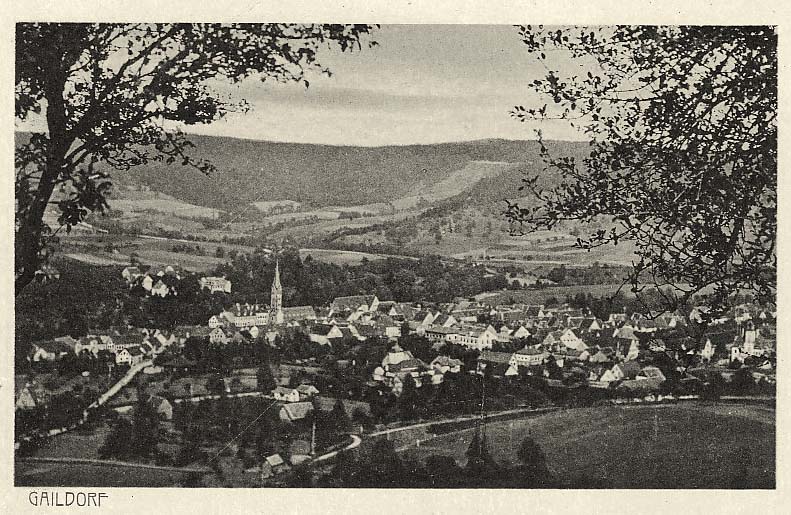 Gaildorf. Panorama der Stadt