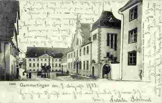 Gammertingen. Strassenpartie am Schlossplatz, 1903