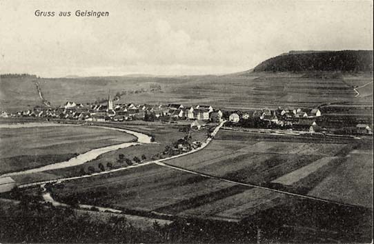 Geisingen. Panorama der Stadt