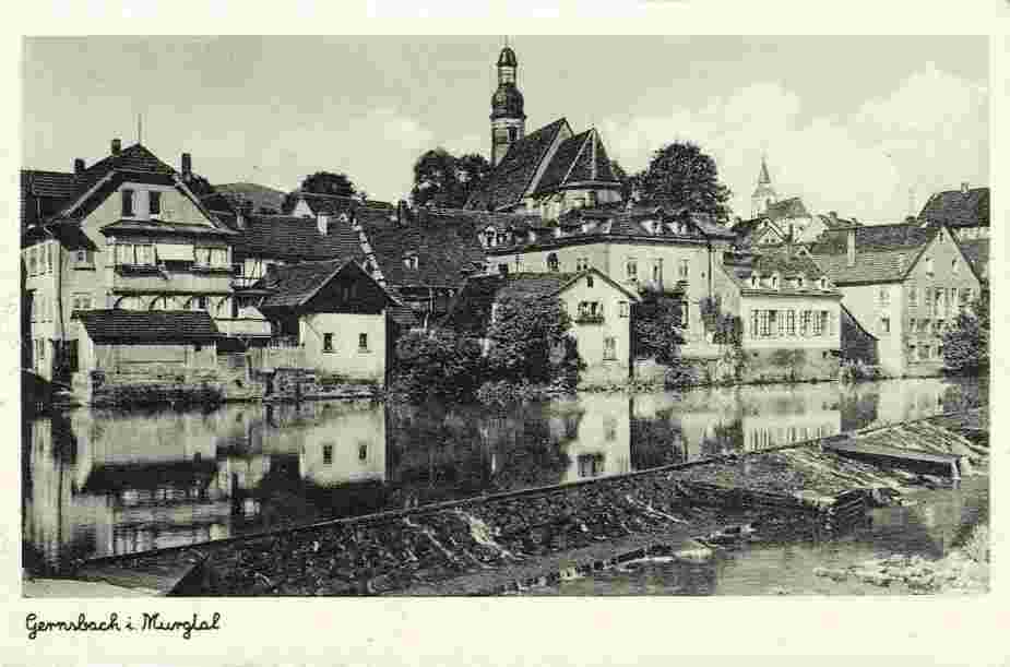 Gernsbach. Panorama der Stadt