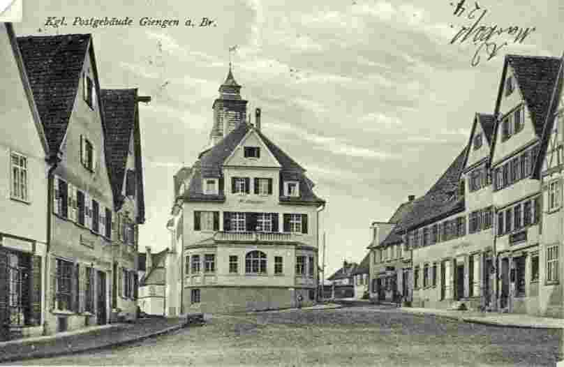 Giengen. Königliches Postgebäude, 1915