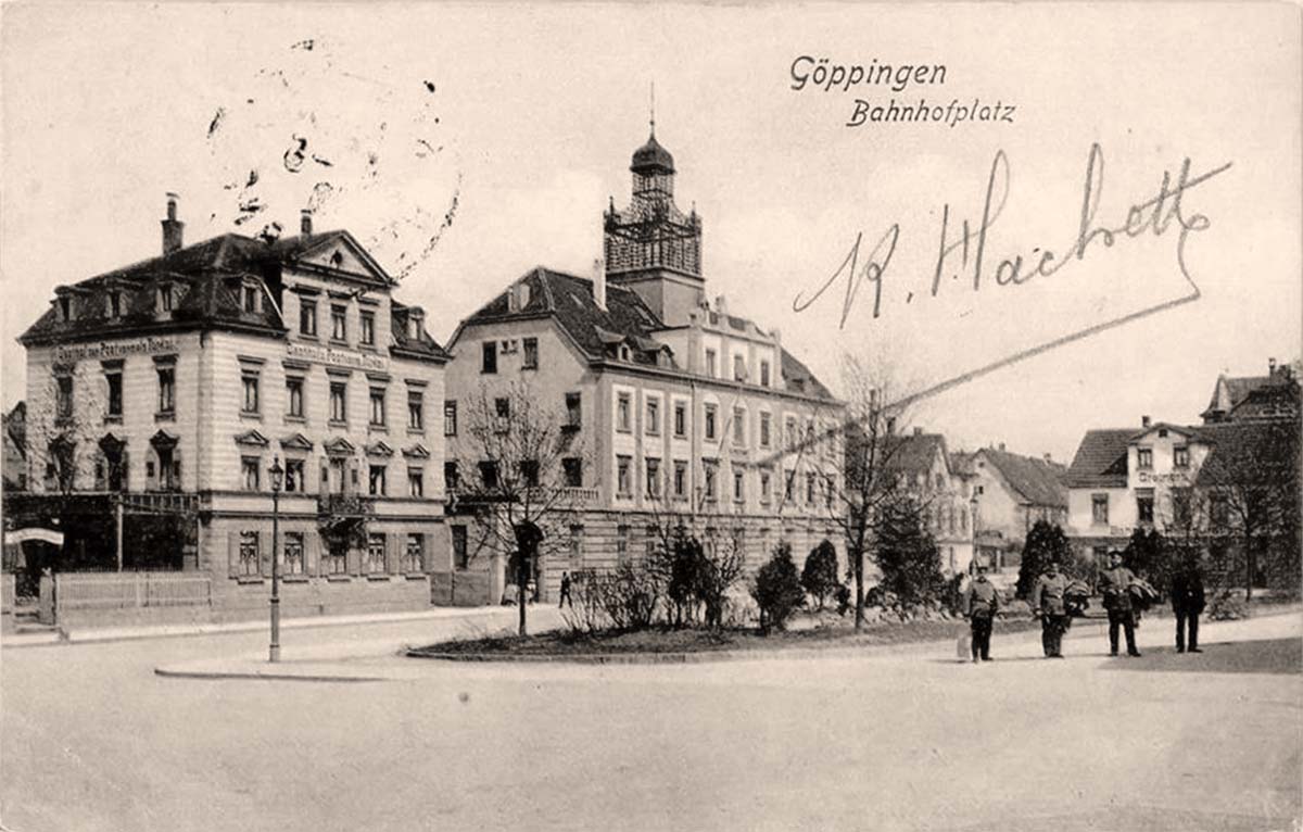 Göppingen. Bahnhofplatz, 1910
