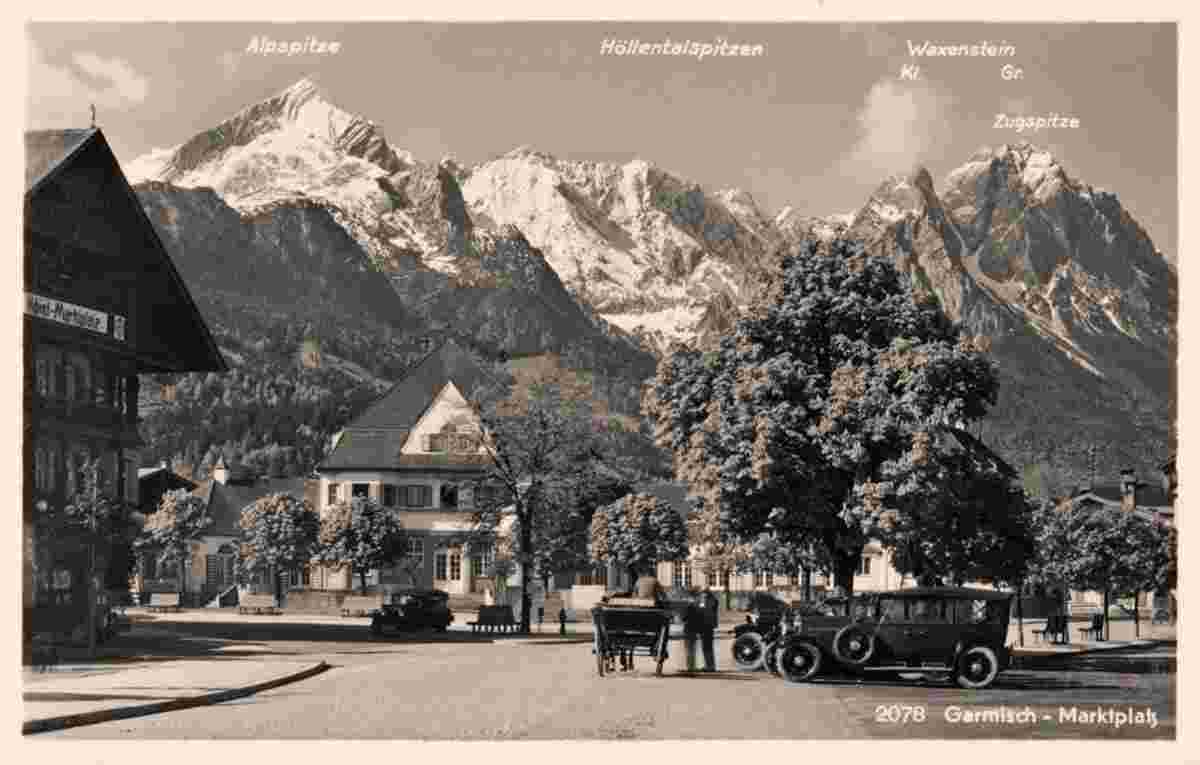 Garmisch-Partenkirchen. Marienplatz, 1928