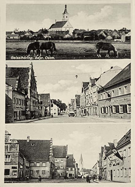 Geiselhöring. Ostmark, panorama der Straßen, 1941