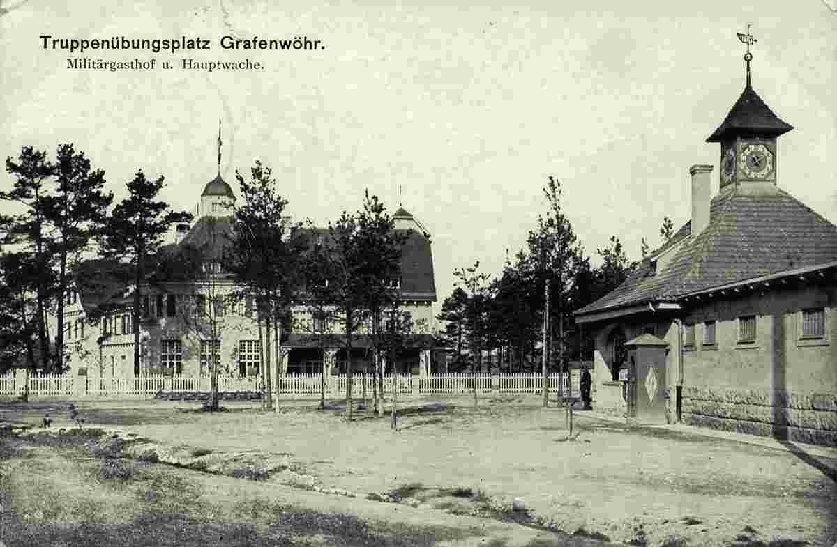 Grafenwöhr. Truppenübungsplatz, Militärgasthof und Hauptwache, 1915