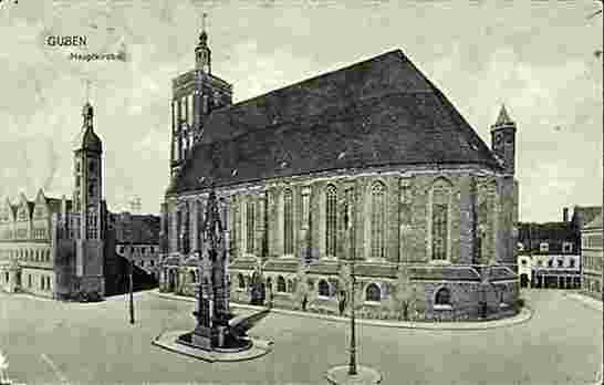 Guben. Hauptkirche am Marktplatz