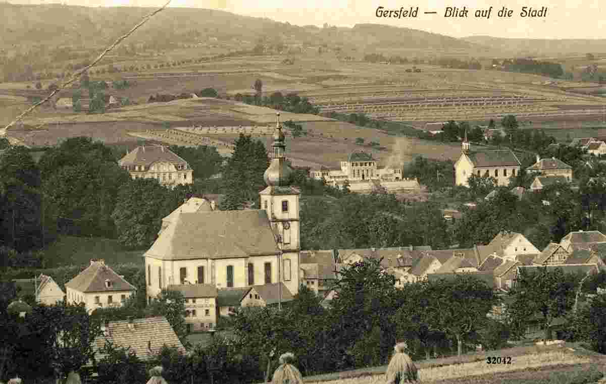 Gersfeld. Panorama der Stadt, 1911