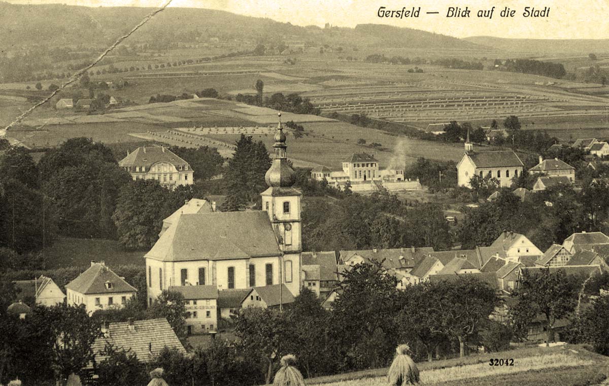 Gersfeld (Rhön). Panorama der Stadt, 1911