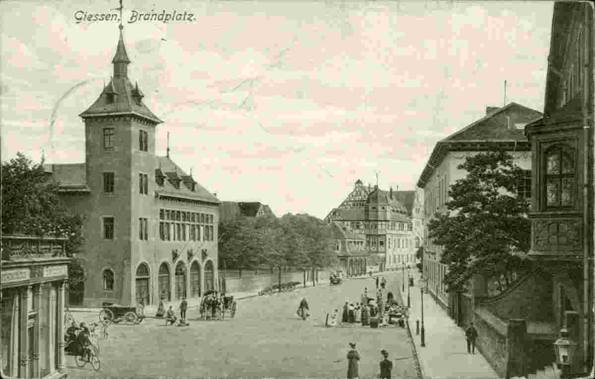 Gießen. Brandplatz, 1916