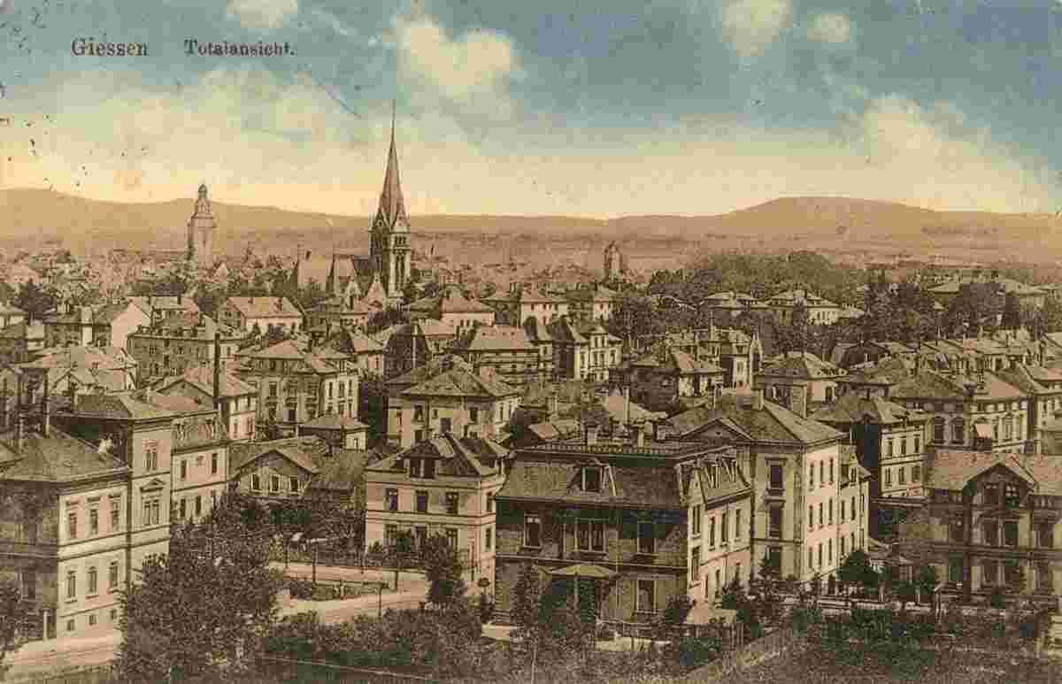 Gießen. Panorama der Stadt, 1914