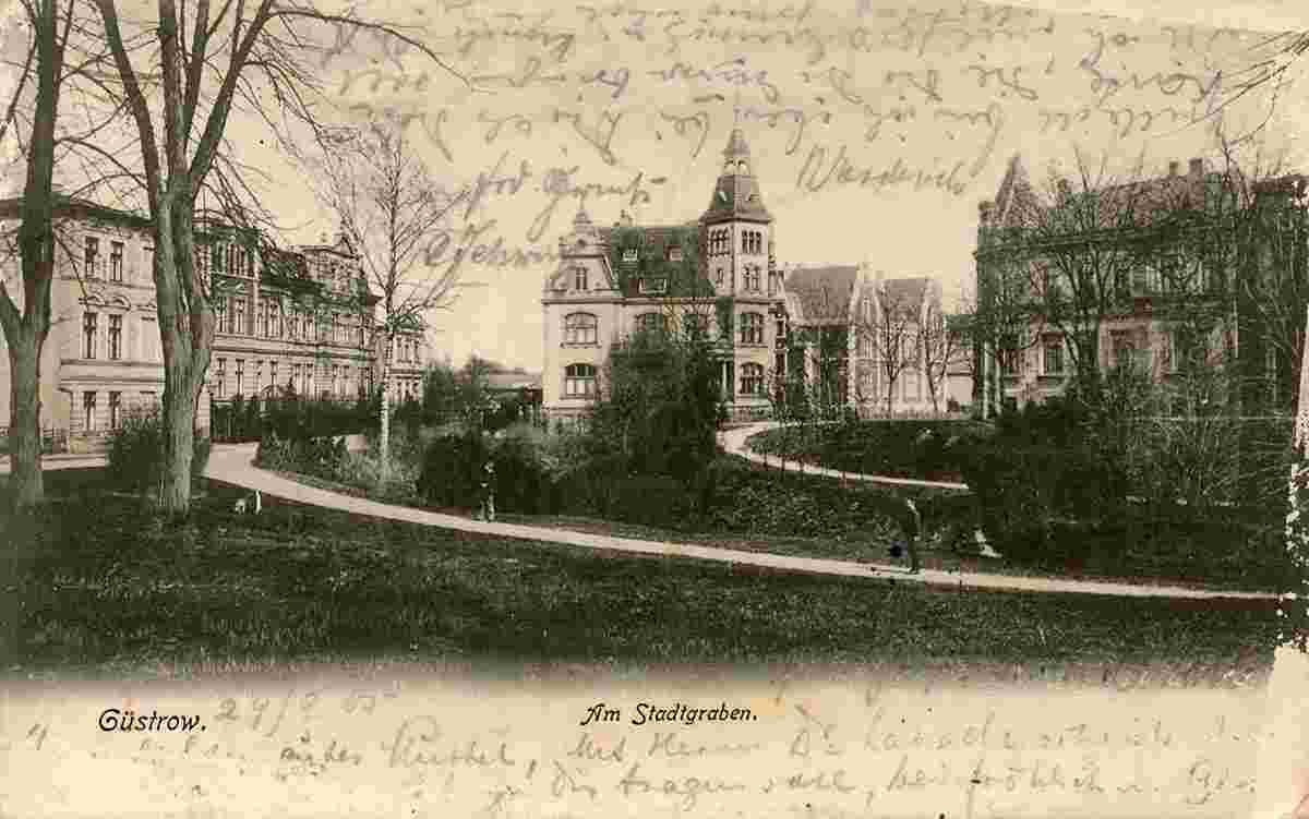 Güstrow. Am Stadtgraben, 1905