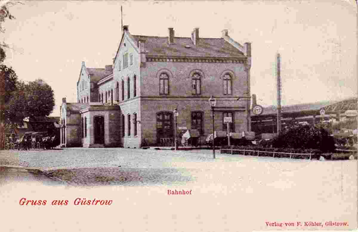 Güstrow. Bahnhof, 1900