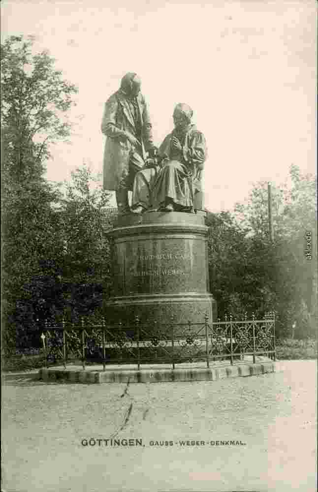 Göttingen. Denkmal aus Gauß und Weber, 1910