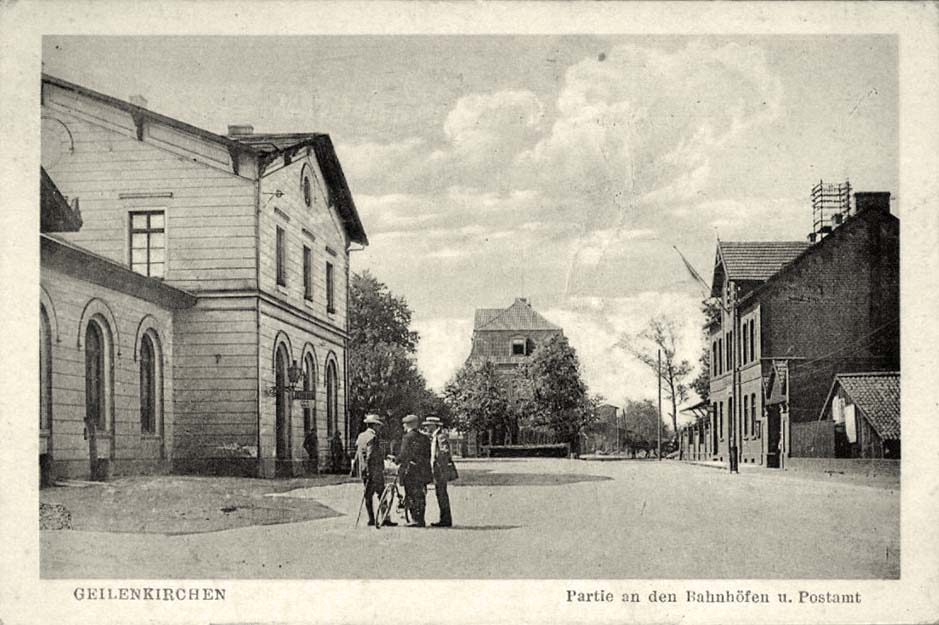 Geilenkirchen. Bahnhöfen und Postamt
