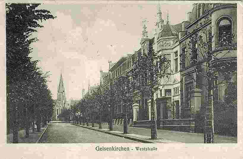 Gelsenkirchen. Weststraße, um 1920