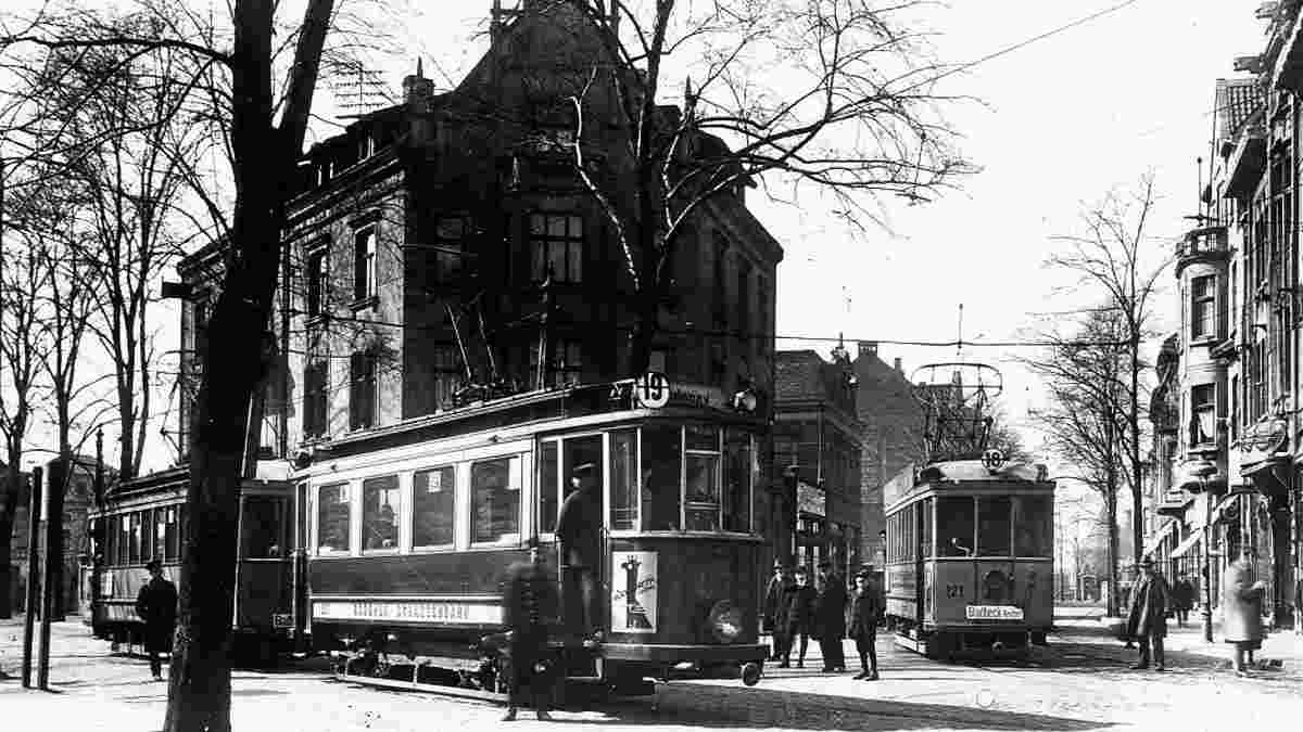 Gladbeck. Rentforter Straße, Straßenbahn, 1909
