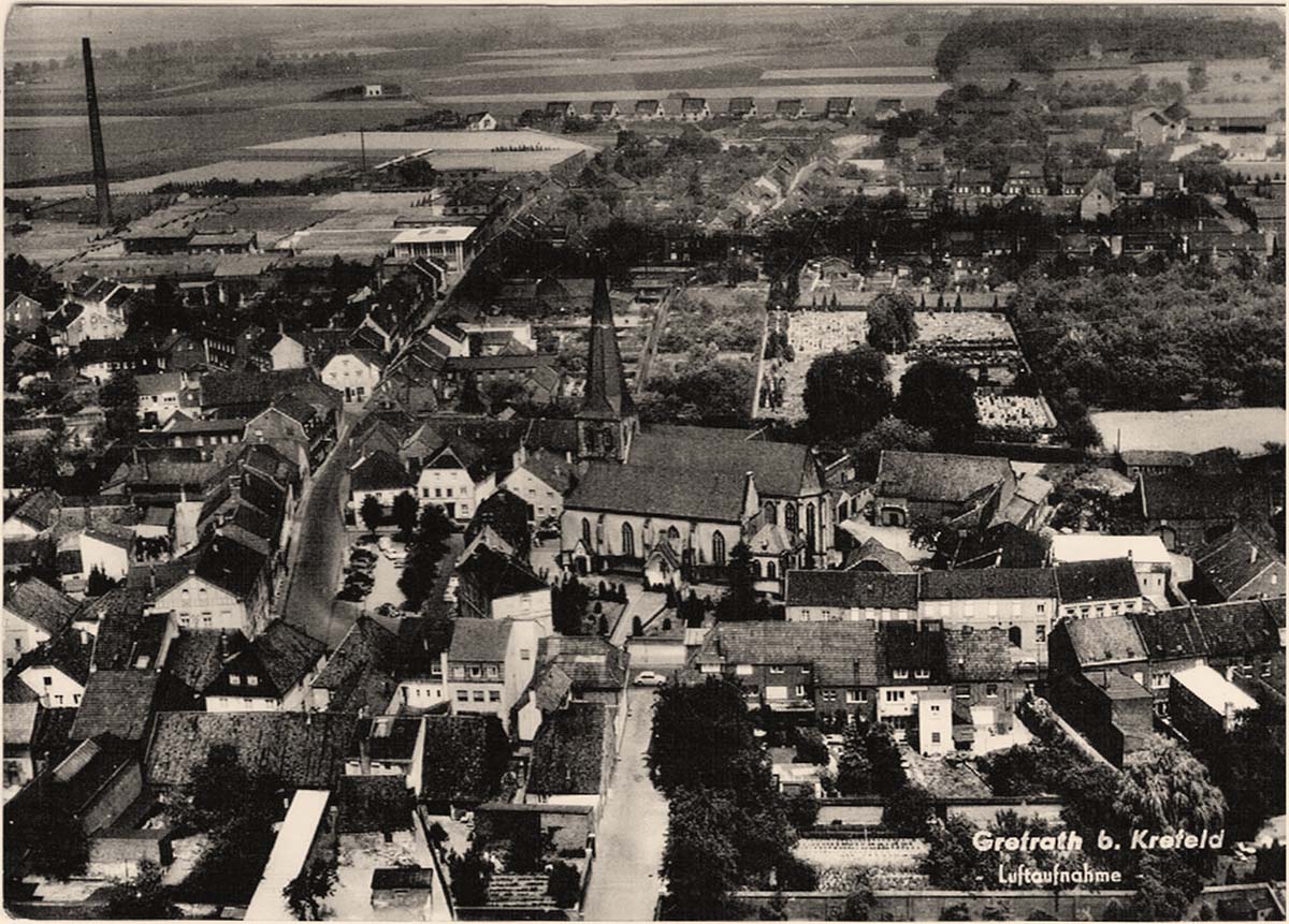 Grefrath. Luftaufnahme, 1960